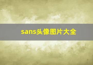 sans头像图片大全