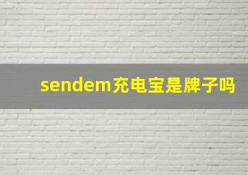 sendem充电宝是牌子吗