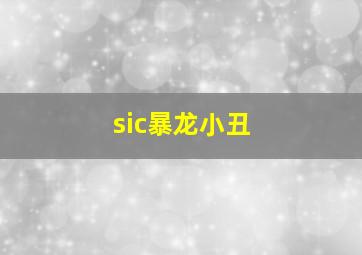 sic暴龙小丑