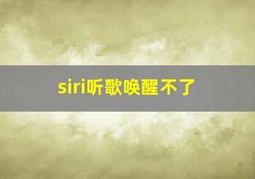 siri听歌唤醒不了