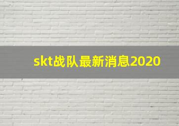 skt战队最新消息2020