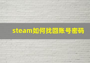 steam如何找回账号密码