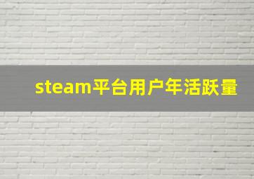 steam平台用户年活跃量