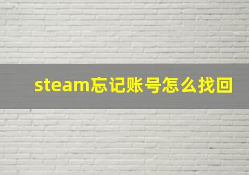 steam忘记账号怎么找回