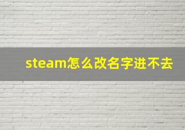 steam怎么改名字进不去