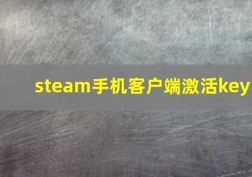 steam手机客户端激活key