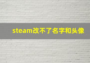 steam改不了名字和头像