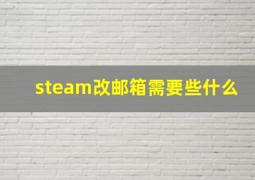 steam改邮箱需要些什么