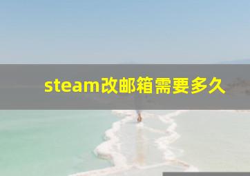 steam改邮箱需要多久