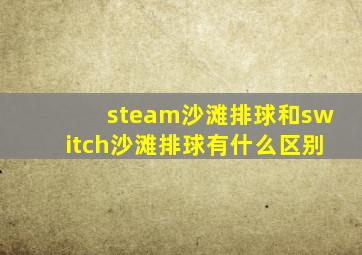 steam沙滩排球和switch沙滩排球有什么区别