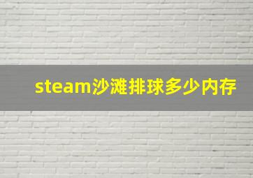 steam沙滩排球多少内存