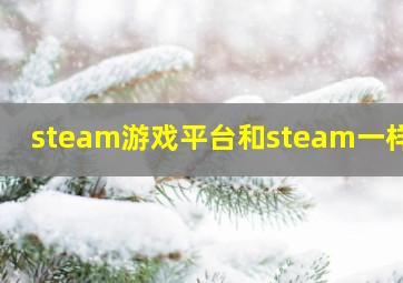 steam游戏平台和steam一样吗