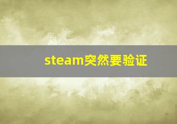 steam突然要验证