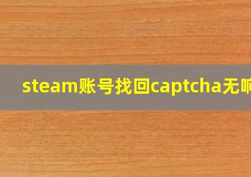 steam账号找回captcha无响应