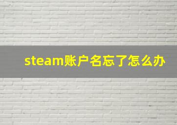 steam账户名忘了怎么办