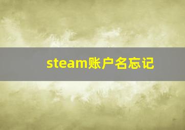 steam账户名忘记