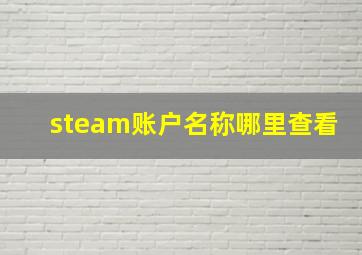 steam账户名称哪里查看