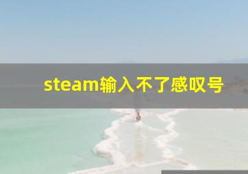 steam输入不了感叹号