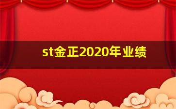 st金正2020年业绩