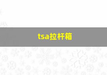 tsa拉杆箱