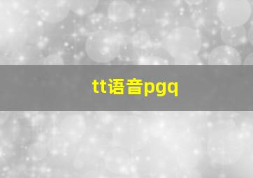 tt语音pgq