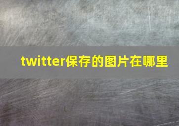 twitter保存的图片在哪里