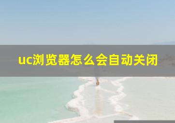 uc浏览器怎么会自动关闭