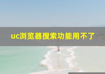 uc浏览器搜索功能用不了