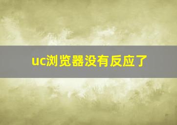 uc浏览器没有反应了