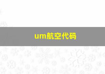 um航空代码