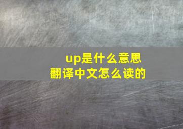 up是什么意思翻译中文怎么读的