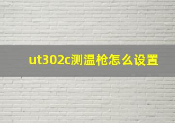 ut302c测温枪怎么设置