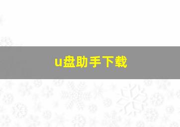 u盘助手下载