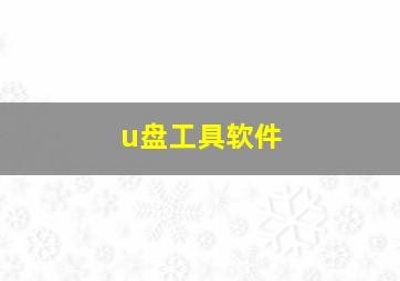 u盘工具软件