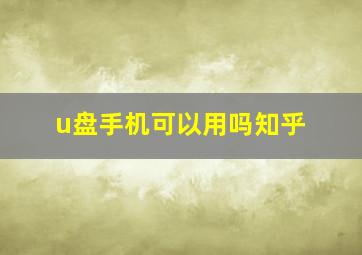 u盘手机可以用吗知乎