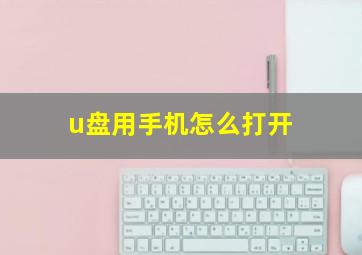 u盘用手机怎么打开