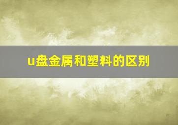 u盘金属和塑料的区别