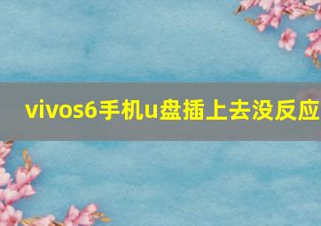 vivos6手机u盘插上去没反应