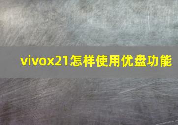 vivox21怎样使用优盘功能