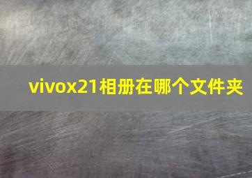 vivox21相册在哪个文件夹