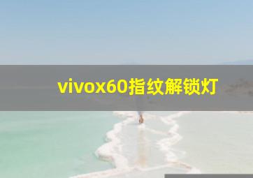 vivox60指纹解锁灯