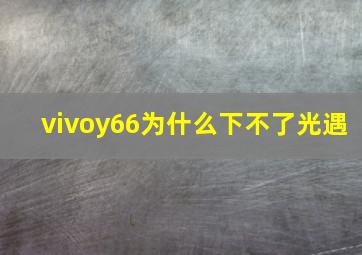 vivoy66为什么下不了光遇