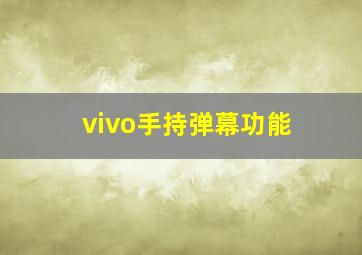 vivo手持弹幕功能