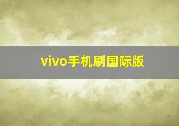 vivo手机刷国际版