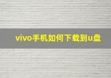 vivo手机如何下载到u盘