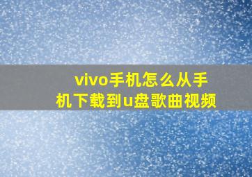 vivo手机怎么从手机下载到u盘歌曲视频