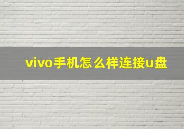 vivo手机怎么样连接u盘