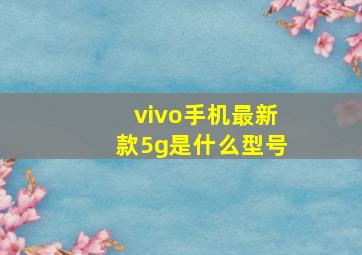 vivo手机最新款5g是什么型号