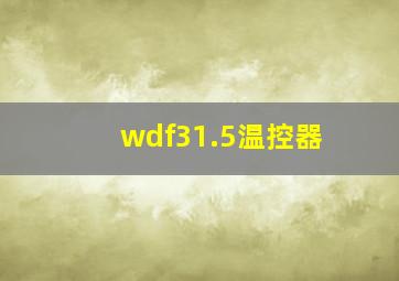 wdf31.5温控器