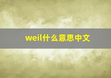 weil什么意思中文